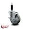 Service Caster 4'' Gray Poly Swivel 1'' Expanding Stem Caster with Brake SCC-EX20S414-PPUB-TLB-1 - alternate 3